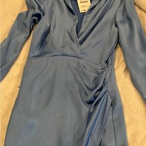 Zara Light Blue Long Sleeve Dress